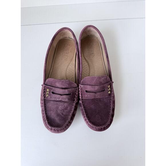 Lauren Ralph Lauren Shoes - Women’s Ralph Lauren Suede Loafers Size 8B Driving Shoes Work Wear Burgundy